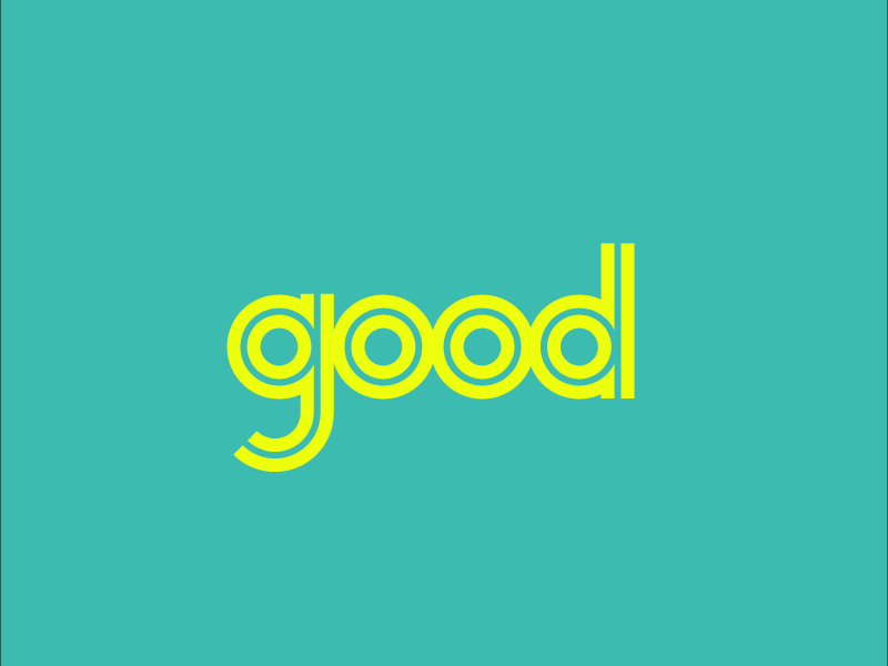 Good Food custom type lettering motion motion graphic retro typeface