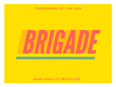 Brigade Bicycles bike brand branding bright identity layout retro