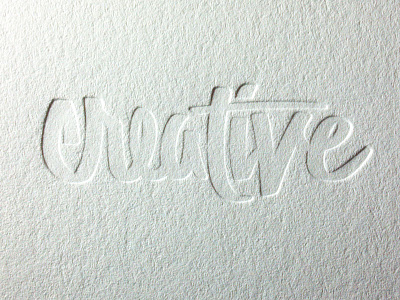 Creative Blind craft diy hand made letterpress print script typography