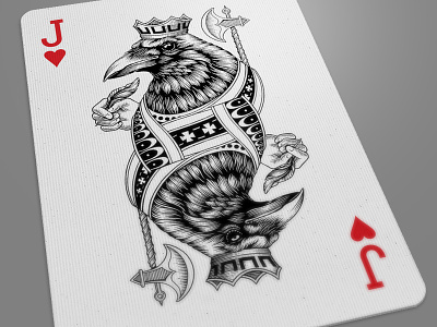 Jack Of Hearts Dribbble crow jack of hearts playing card