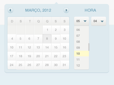 DateTimePicker calendar design interface ui ux wip