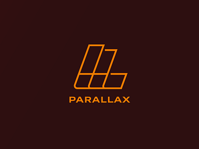 Parallax logo branding design flat line logo logo design branding logodesign logotype vector