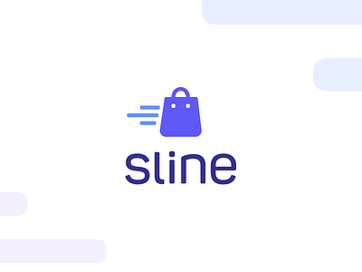 sline ecommerce fast logo logo design logos shopping shopping bag sline