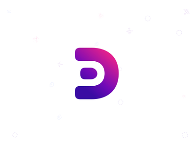 Devenfi logo branding crypto d design devenfi futuristic gradient logo vector