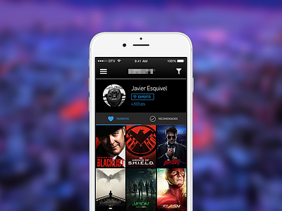 TV Discovery App - Profile app daredevil favourites filter ios poster profile series tv user