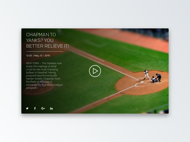 Baseball Video Card article video twitter google facebook share baseball card