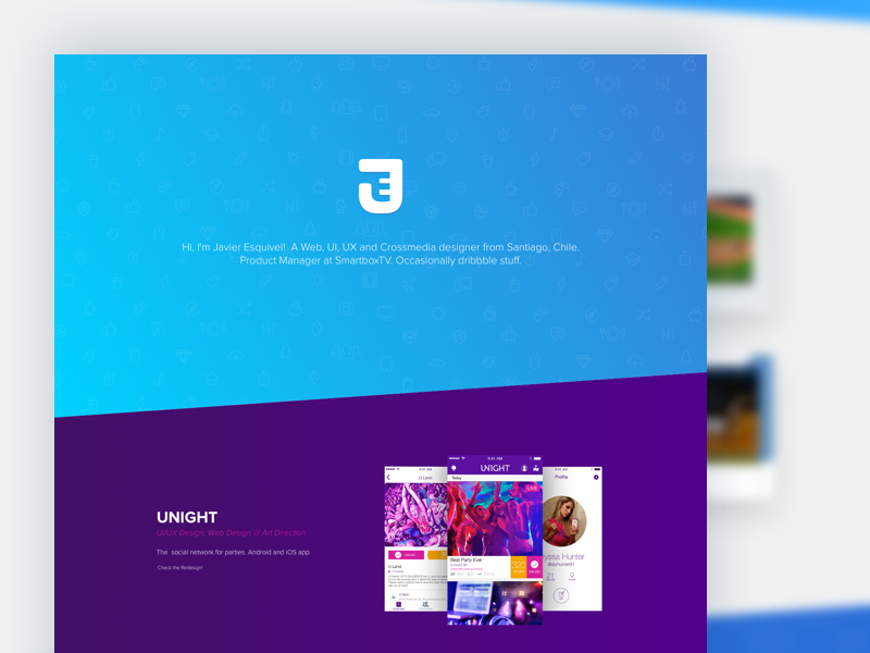 Portfolio Redesign 2016 android ios apps unight gradient color web redesign portfolio
