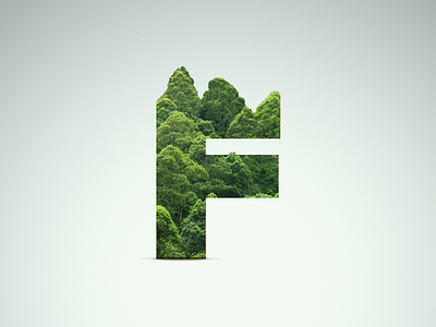 F - Forest f forest green leaf letter photoshop proxima nova shadow tree