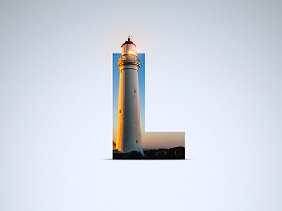 L - Lighthouse l letter light lighthouse proxima proxima nova shadow sky