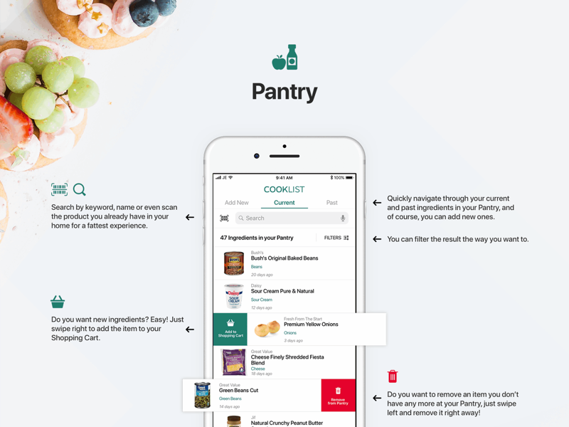 Cooklist Pantry By Javier Esquivel On Dribbble