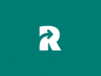 Rendalo Logo arrow branding branding design ecommerce green logo moving r rendalo rent rental