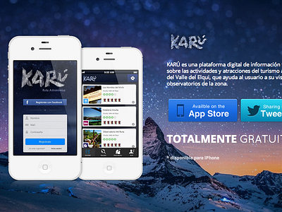 KARÚ Web app elqui iphone karu logo ui web