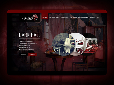 Website home page for photo studio (dark) digital design homepage ui design website website design