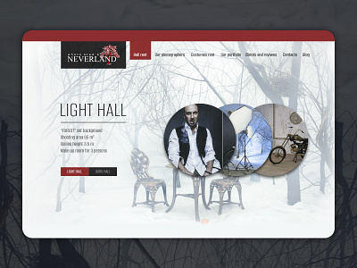 Website home page for photo studio (light)