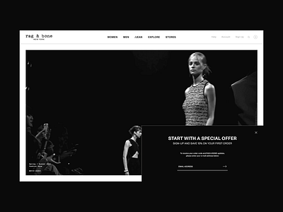 Rag & Bone Website Concept ecommerce fashion fashionbrand web webdesign website website design