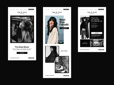 Rag & Bone Newsletter Concepts email design email marketing fashion fashion brand newsletter design