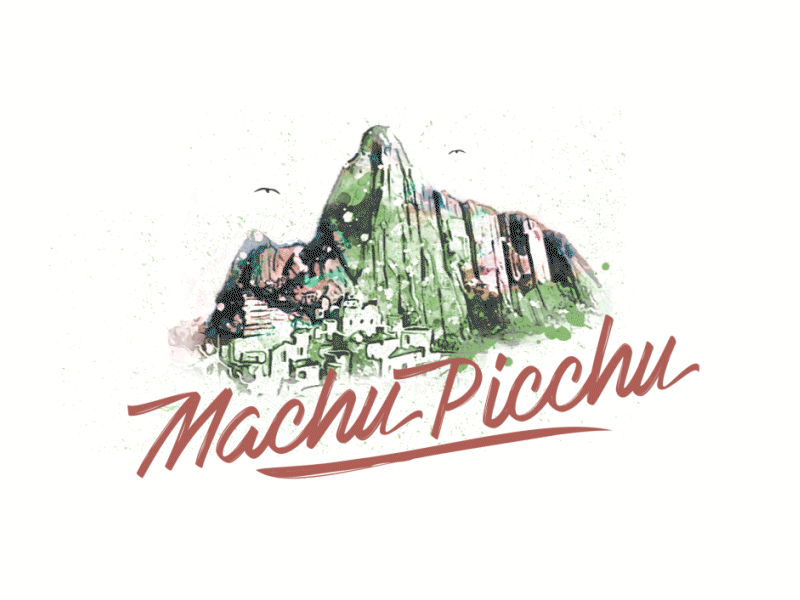 Machu Picchu - Watercolor after effects after effects animation animatio lettering animation machu picchu watercolor