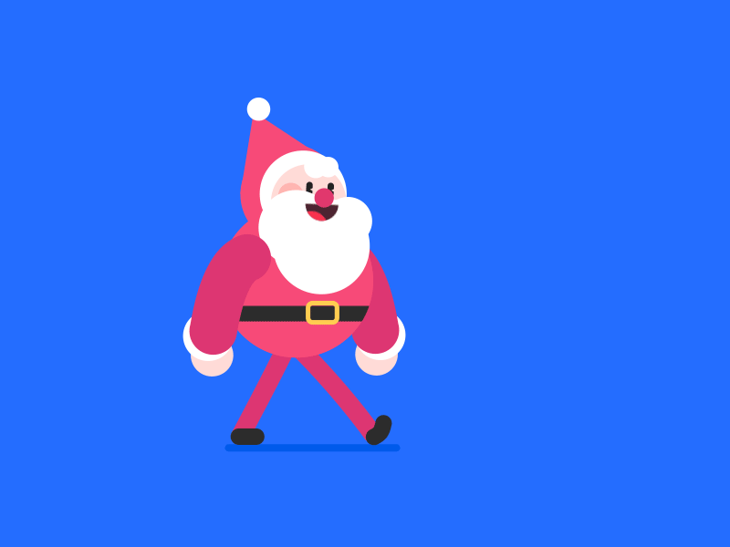 Santa Walking after affects animation christmas santa claus