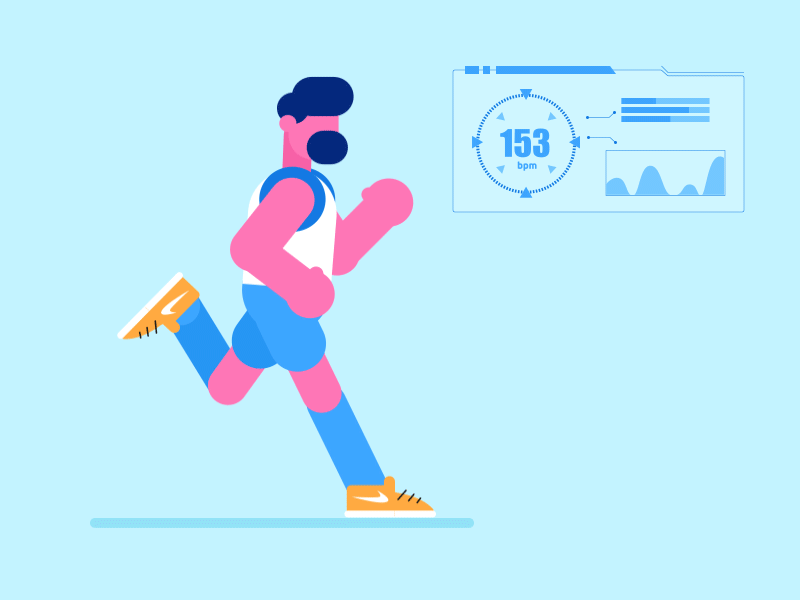 Nike runner aftereffects animation 2d animation after effects excercise health nike running cycle