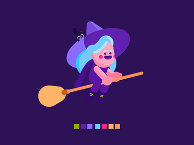 Witch with cat - Character design