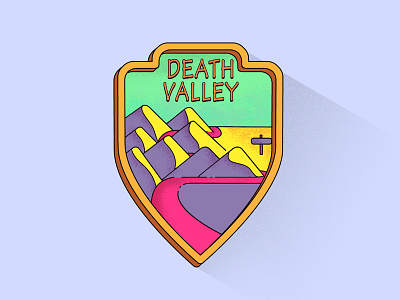 Icon Death Valley digital icon illustration palette stroke synthesis travel wacom
