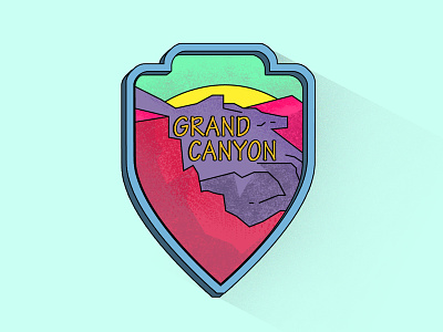 Icon Grand Canyon digital illustration palette shadow synthesis trip wacom