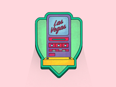 Icon Las Vegas digital icon illustration palette serie texture travel trip wacom