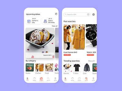 Mobile App - Find the Gift app digital explore figma gift ios palette search sketch user interface uxui