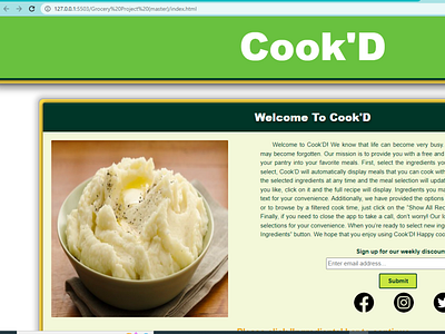 Cook'd is a site I built to match recipes to users' ingredients.