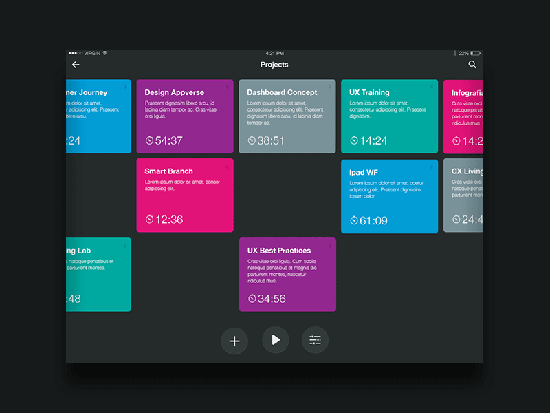 Project card slider