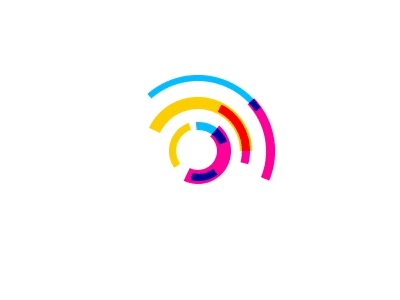 Logo Spinner animation colours loader loading logo signal spinner wifi