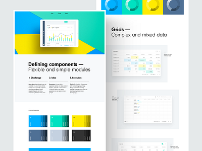 Project presentation case charts colors components dashboard flexible graph grids ipad presentation study