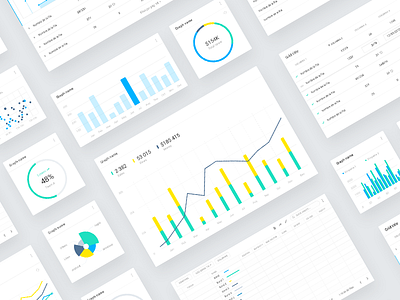 UI Components charts colors components dashboard flexible graph ipad piechart presentation