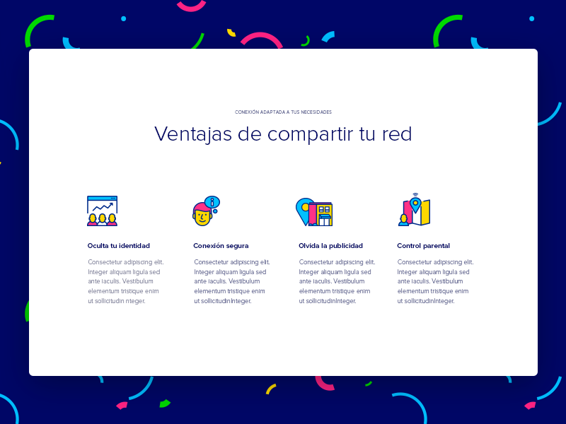 Advantages internet share colors connection wifi red landing ify icons advantages