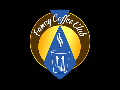 Fancy Coffee Club logo coffee design exaggerated fancy for the lols funny graphic design logo osijek papercup summer vector
