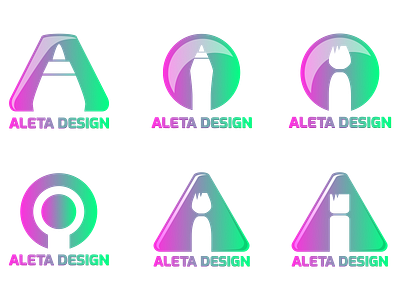 Logo Examples branding brush colorful futuristic font graphic design graphic pen green and pink logo personal logo vector vector art
