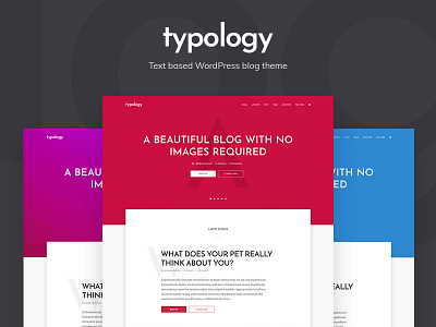 Typology blog design creative design digital personal blog responsive theme for wordpress wordpress wordpress blog wordpress design