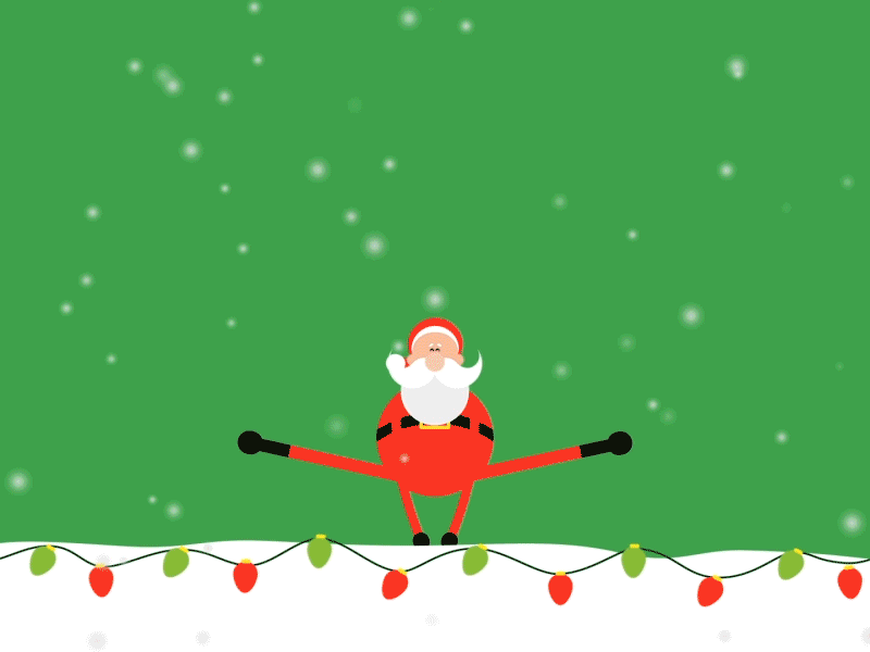 Yoga Santa 2d after effects animation character design christmas dance gif rubberhose santa yoga