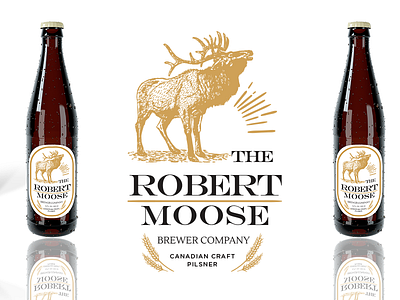 The Robert Moose Brewer Company beer bottle brewer company design diseño grafico glass graphic design label mexico packaging pilsner