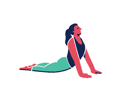 Pilates 01 color flat illustration minimal pilates solid sport yoga