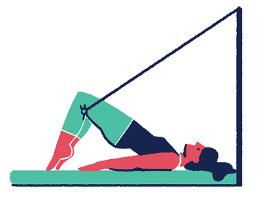 Pilates 05 color flat illustration minimal pilates solid sport yoga