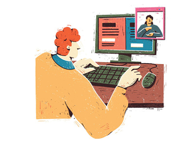 Sorria - Inclusão digital accessibility computer digital digital illustration editorial illustration sign language texture