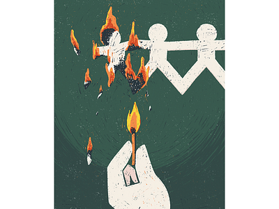 Crimes e castigos book conceptual conceptual illustration editorial fire flat illustration match print texture