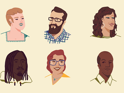 Random People III digital flat graphic illustration portrait