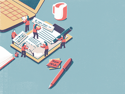 Curriculum curriculum digital editorial illustration magazine people texture