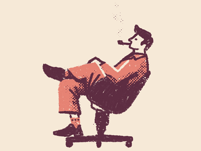 Study chair color digital duotone hand drawn ipad screen smoke study