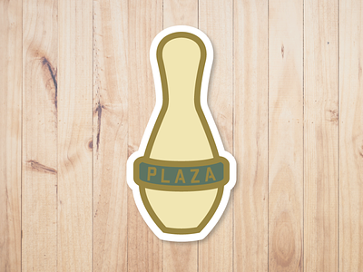 Plaza Bowling Co. - Pin Icon Sticker