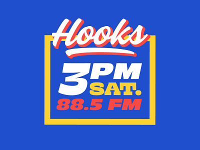 If Hooks Could Kill - 3PM alberta brand brand identity branding branding design calgary canada cjsr design edmonton hooks if hooks could kill local radio logo primary colours radio sticker yeg yyc