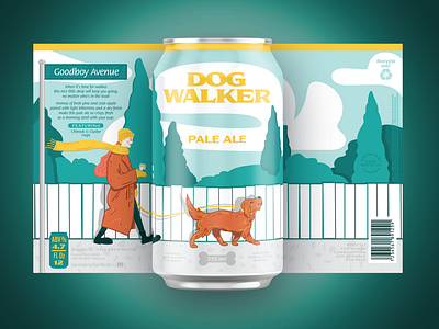 Dog Walker Pale Ale Beer Can