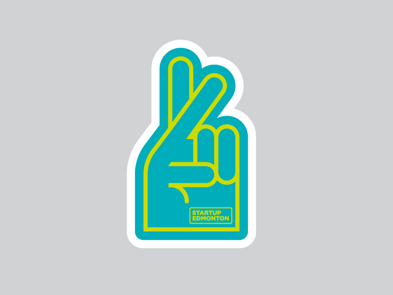 Startup Edmonton Sticker Foam Hand by Ryan Mardon on Dribbble